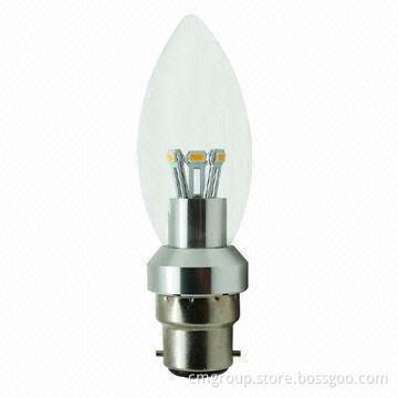 SMD LED Candle Lamp with 3W/4W/5W, B22 Base, 2300K/2500K/2700K/3000K/4200K/6000K, CE/RoHS Marks